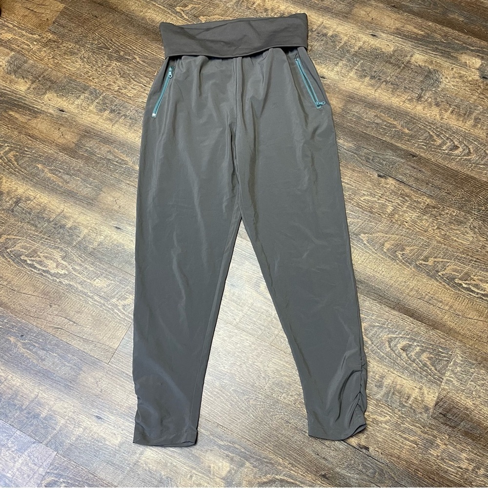 Offline By Aerie Og High Rise Leggings Fold Over Waist Jogger Pants Brown Small